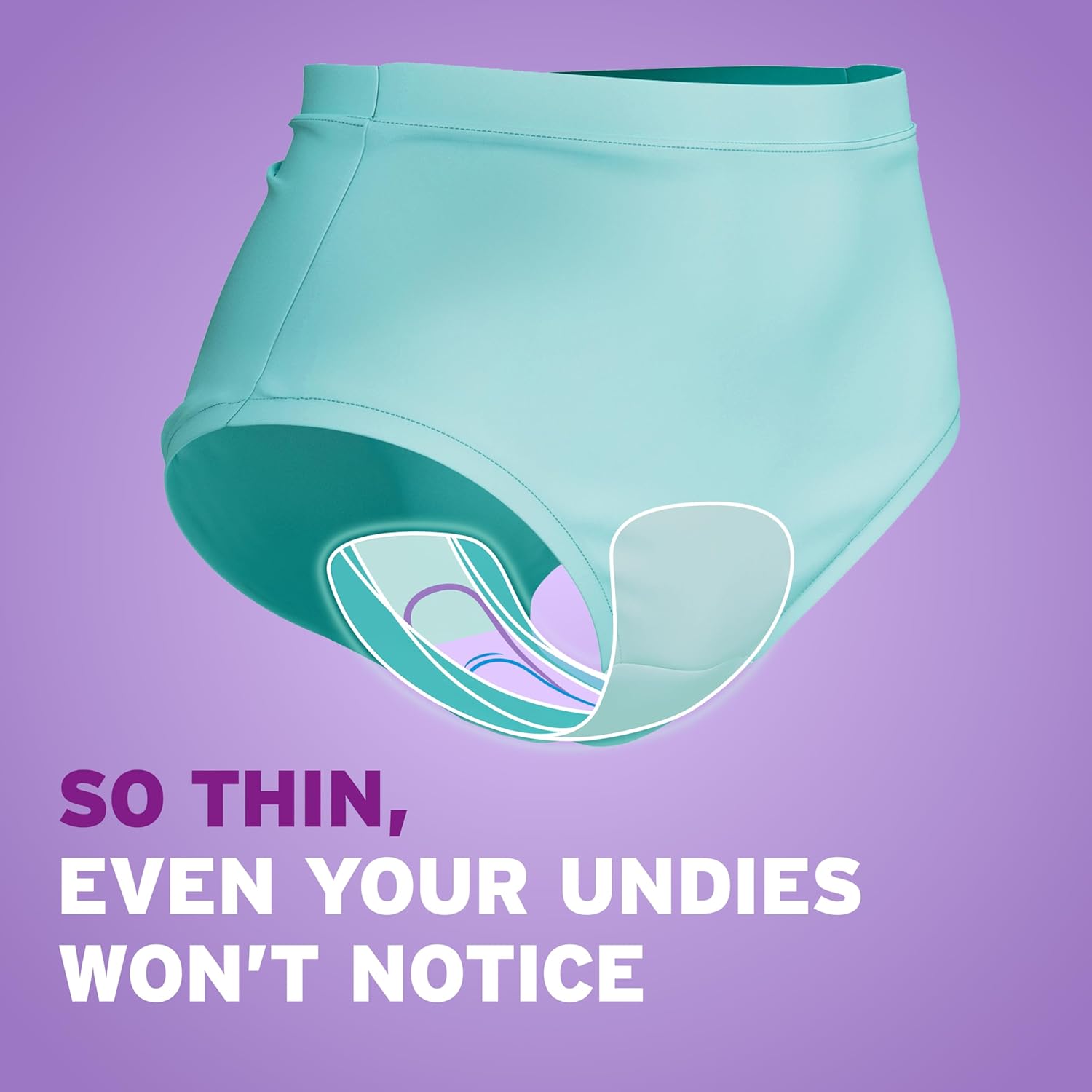 Poise Ultra Thin Incontinence Pads & Postpartum Pads for Bladder Leaks, 4 Drop Moderate Absorbency, 144 Count, Packaging May Vary