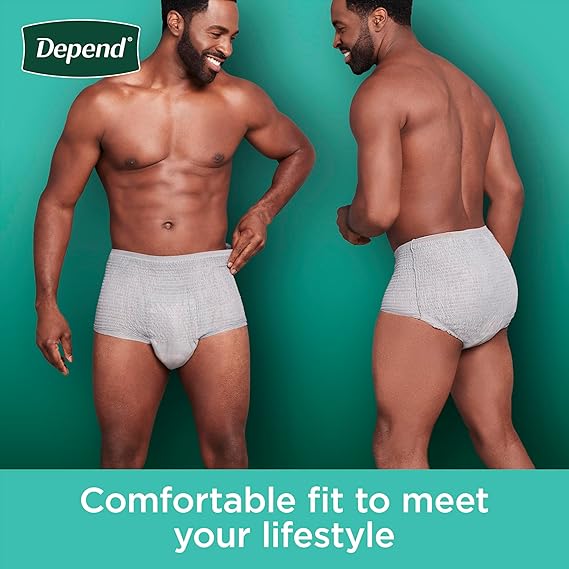 Depend Fresh Protection Adult Diapers, Incontinence Underwear for Men, Disposable, Small, Maximum, Packaging May Vary