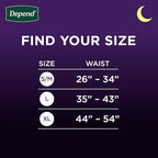 Depend Night Defense Adult Diapers, Incontinence Underwear for Men, Disposable, Overnight, Large, Packaging May Vary