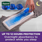 Depend Night Defense Adult Diapers, Incontinence Underwear for Men, Disposable, Overnight, Large, Packaging May Vary