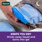 Depend Night Defense Adult Diapers, Incontinence Underwear for Men, Disposable, Overnight, Large, Packaging May Vary