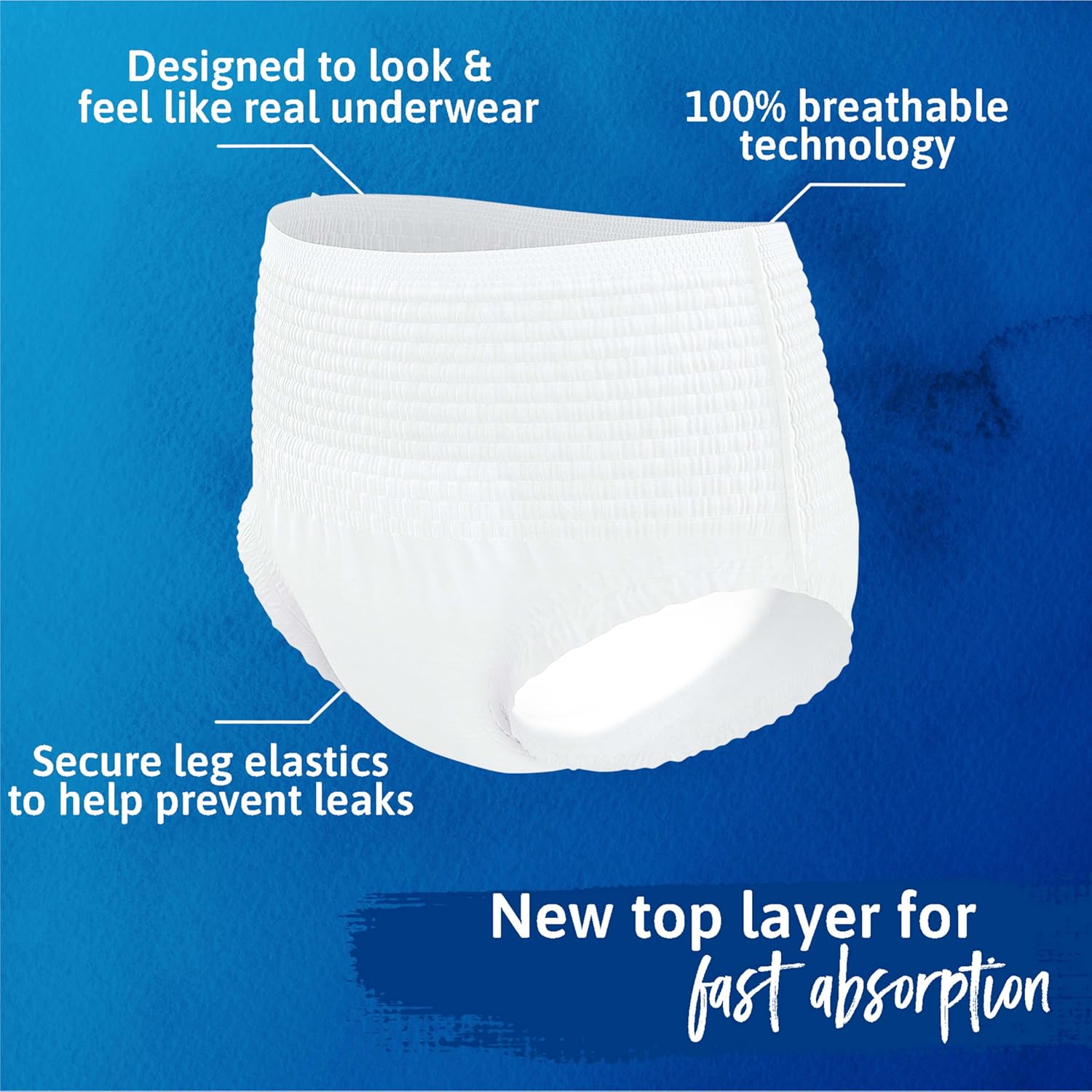 TENA Sensitive Care Adult Maximum Incontinence Underwear for Women, XXL, 56 Count (Waist Size 55in-66in)